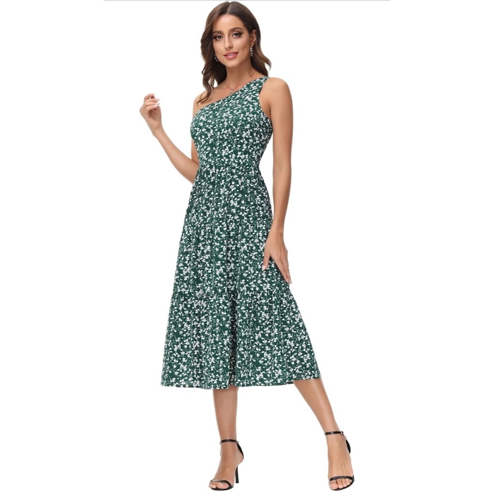 GRACE KARIN One Shoulder Midi Dress